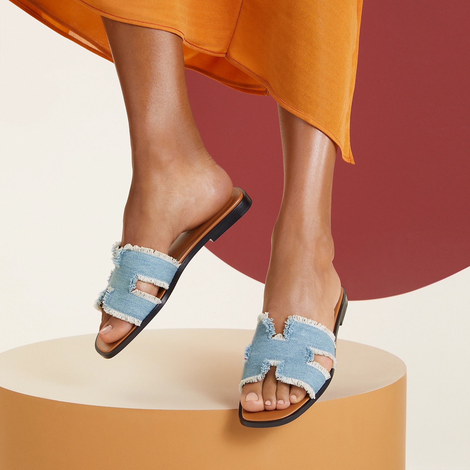H**me5 Oran Sandal Bleu Clair For Women- H241060Z CB340
