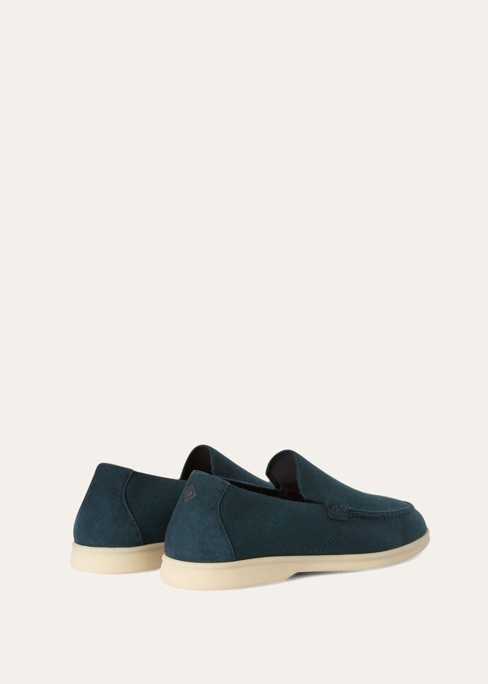 L0r0 P1ana Summer Knitted Loafers Blue For Men FAE8127