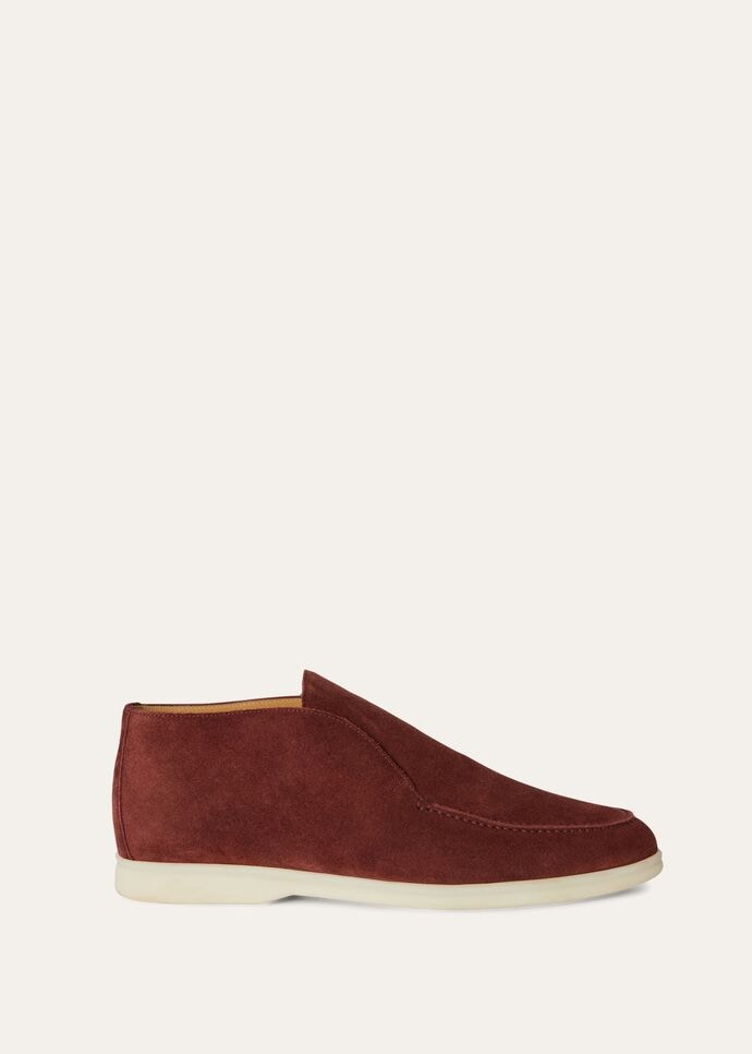 L0r0 P1ana Open Walk Chukka Boots Brown For Men FAB4368