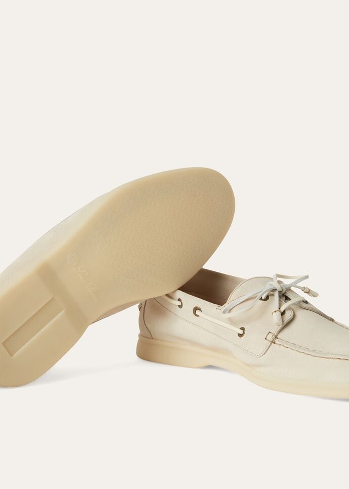 L0r0 P1ana Sea-Sail Walk Loafers Cream For Men FAN1317