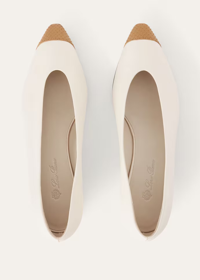 L0r0 P1ana Tennis Rebecca Ballet Flats Nougat/honey Milk For Women FAO2684 B4C0