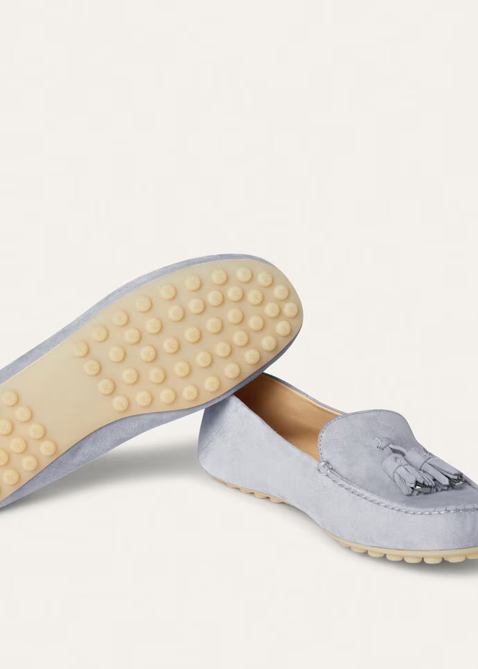 L0r0 P1ana Dot Sole Walk Loafers Zircon For Women – FAN0109 6AV1
