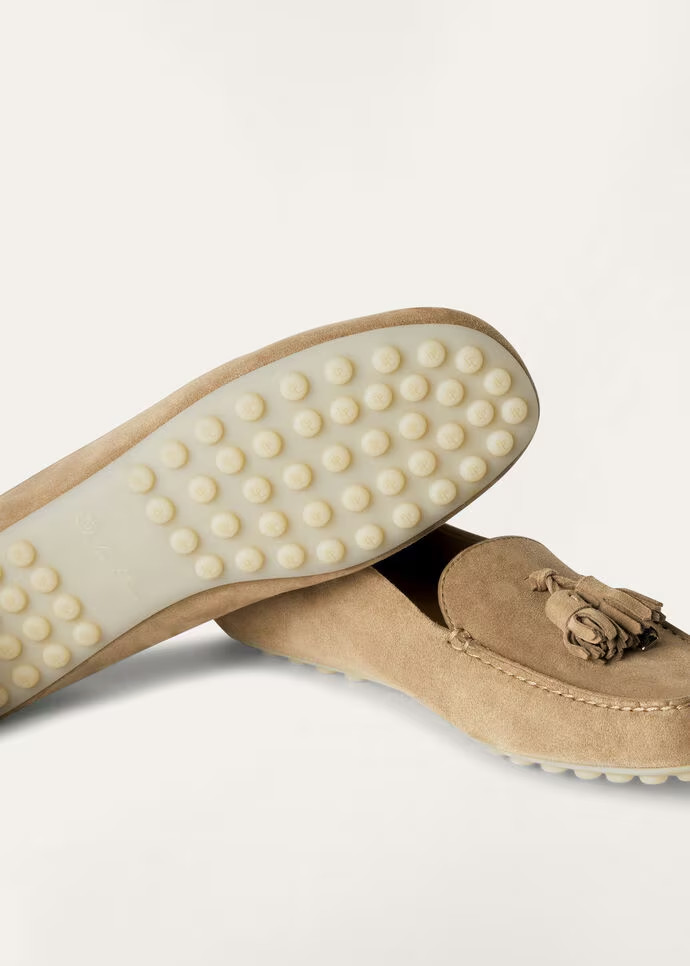 L0r0 P1ana Dot Sole Walk Loafers Cashew Butter For Women – FAN0109 D846