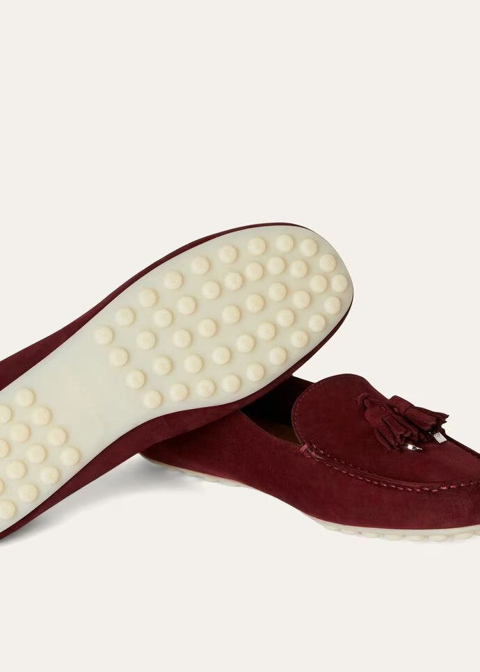 L0r0 P1ana Dot Sole Walk Loafers Wild Plum For Women – FAN0109 Q06B