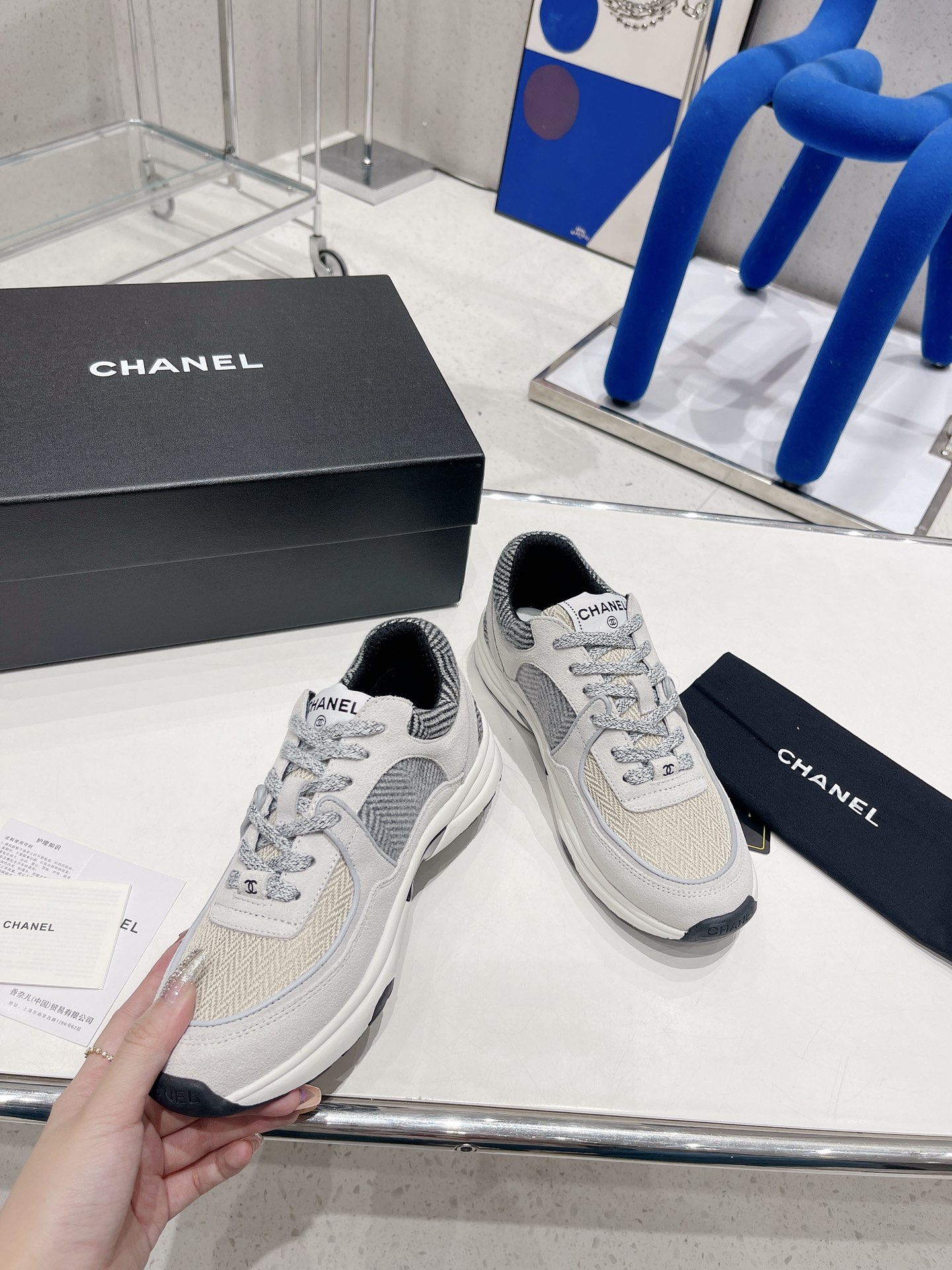 Ch**el Sneakers Grey For Women