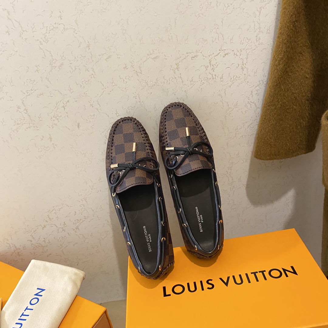 L0vis Vvtt0n Gloria Flat Loafer Brown For Women