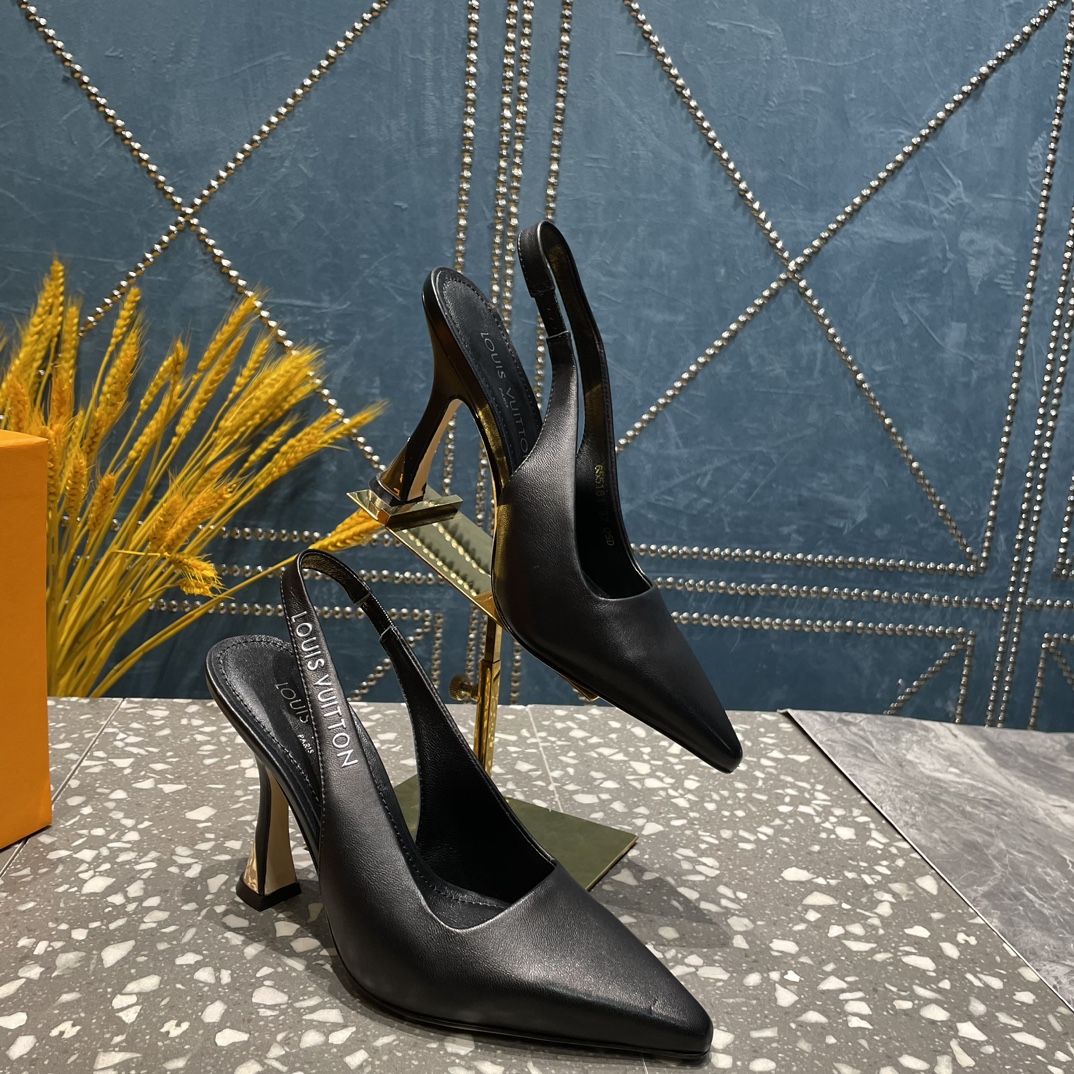 L0vis Vvtt0n Sparkle Slingback Pump Black For Women 1AB1E8