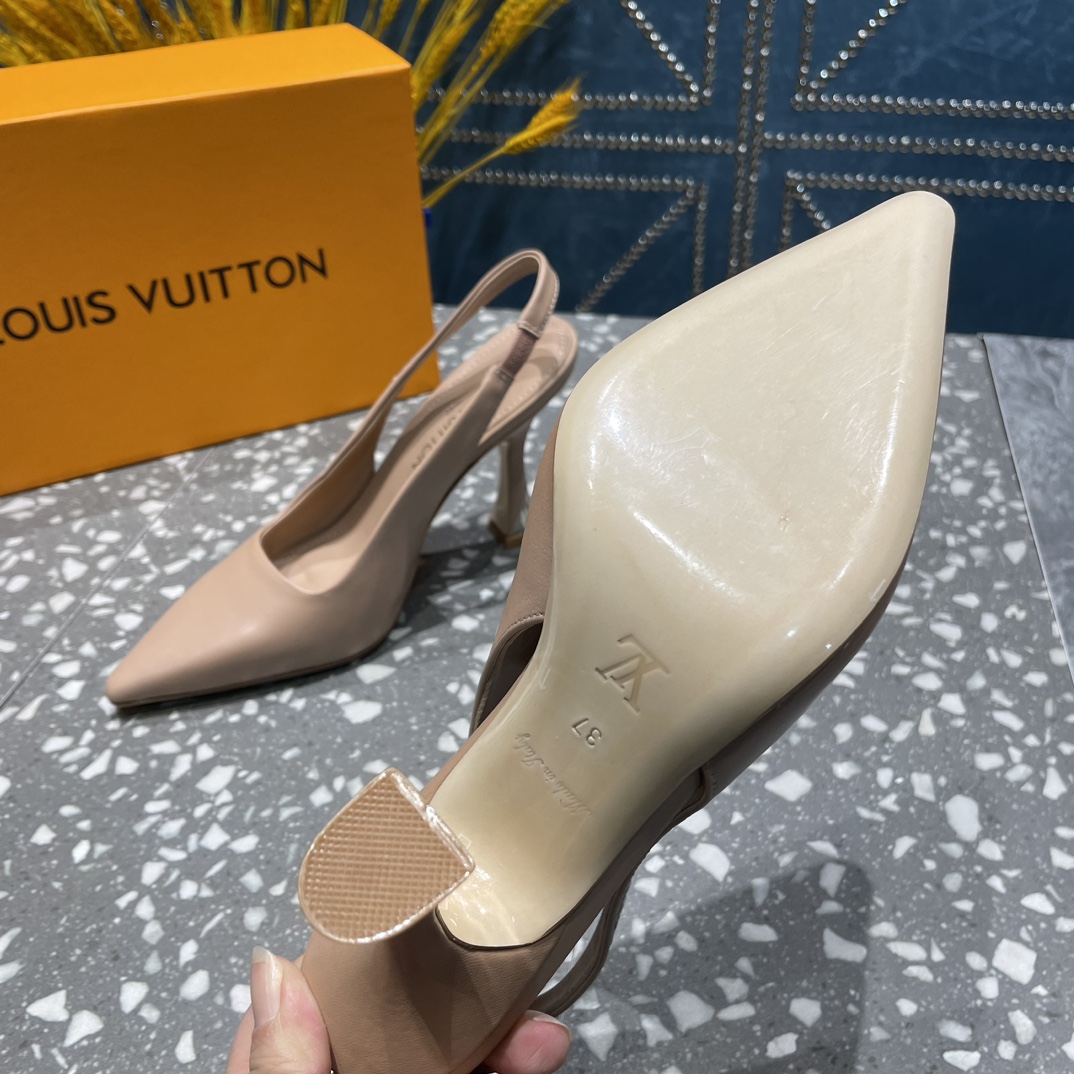 L0vis Vvtt0n Sparkle Slingback Pump Beige For Women 1AB1GQ
