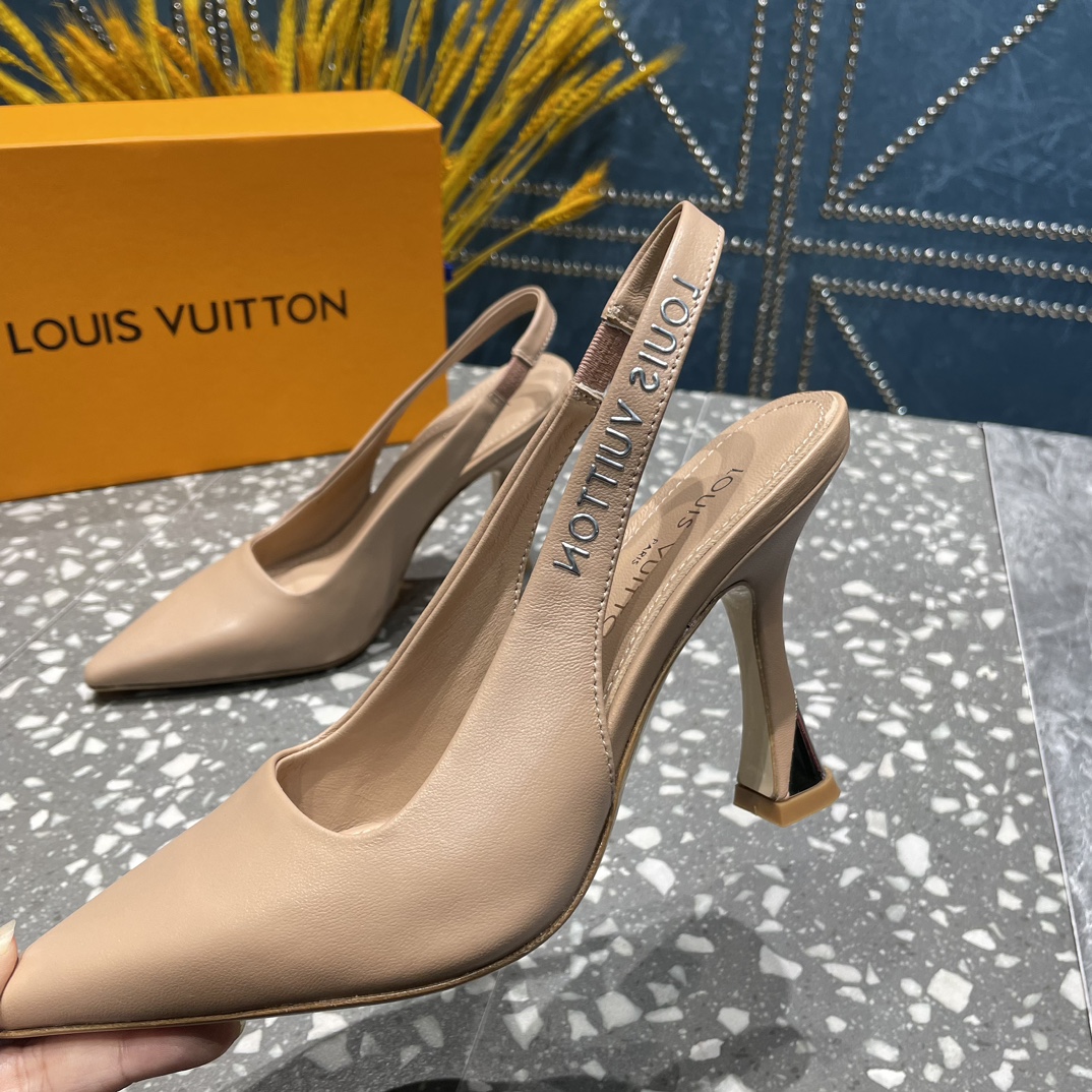 L0vis Vvtt0n Sparkle Slingback Pump Beige For Women 1AB1GQ