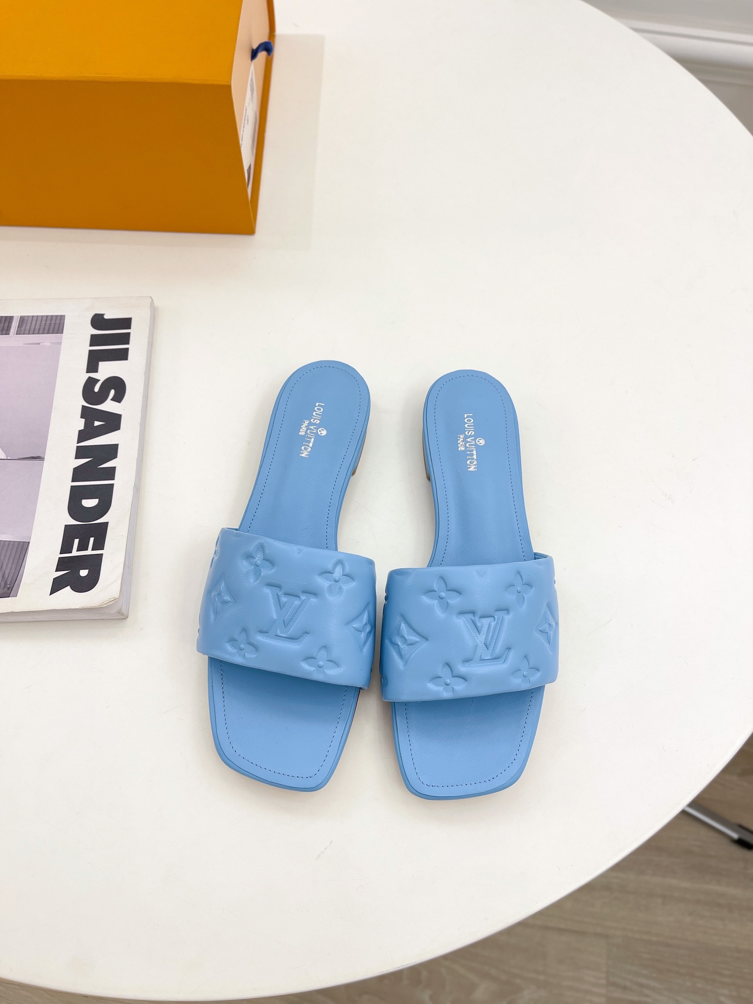 L0vis Vvtt0n Women’s Revival Flat Mule Light Blue For Women LV 1A9P7D
