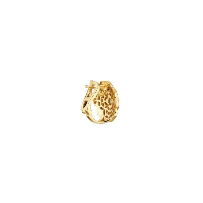 Ch**el Bouton De Camélia Earrings Yellow Gold For Women J12038