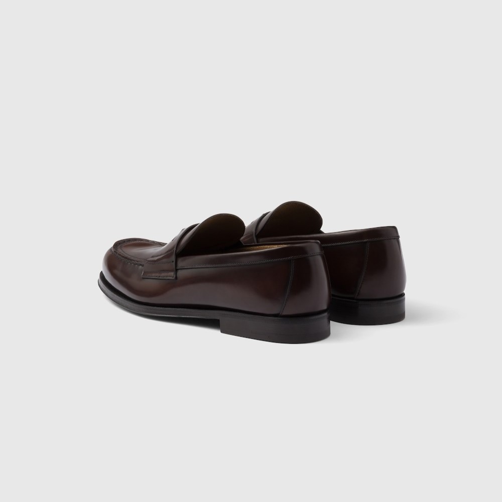 Pra*a Brushed Leather Loafers Sienna For Men 2DB201_055_F0038_F_C000