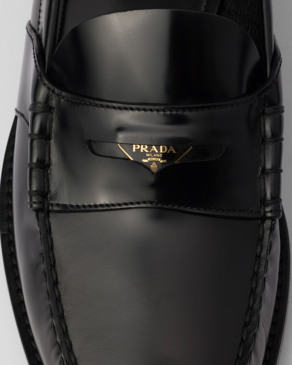 Pra*a Brushed Leather Loafers Black For Men 2DB222_055_F0002_F_X000
