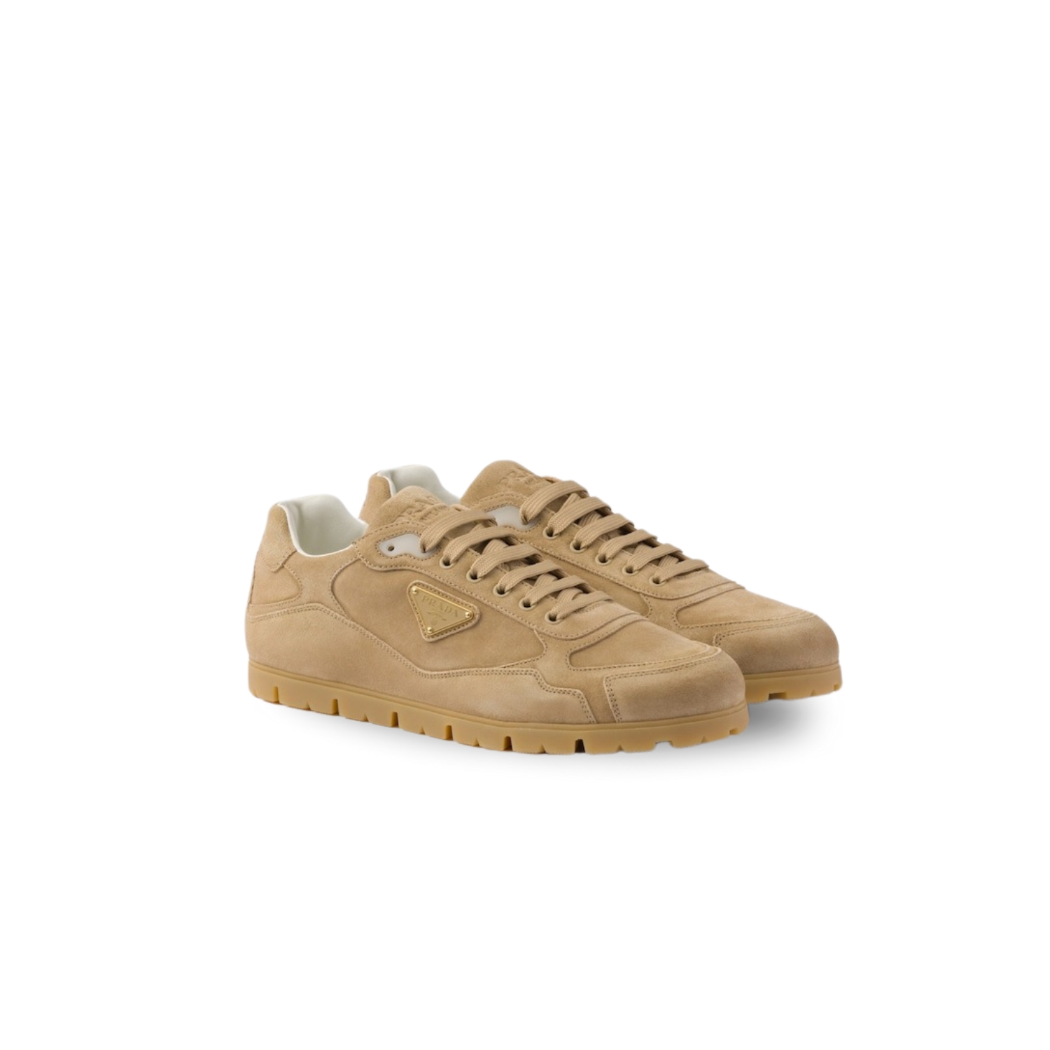 Pra*a Trail Faded Suede Sneakers Ecru For Men 2EG459_Z5O_F0379_F_G000