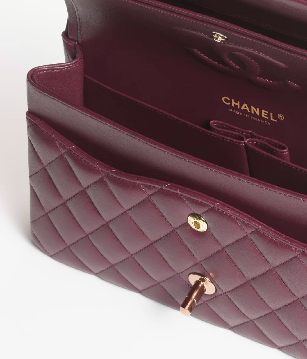 [True-to-ORIGINAL]Ch**el Classic 11.12 Handbag Dark Burgundy 10in/25.5cm For Women A01112-B17625-NZG79