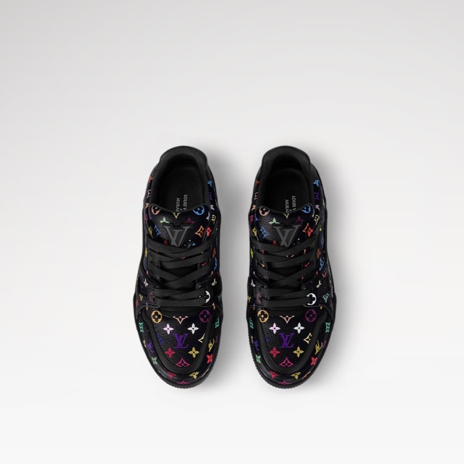 L0vis Vvtt0n LV x TM LV Trainer Sneaker Black For Women 1AGZE3