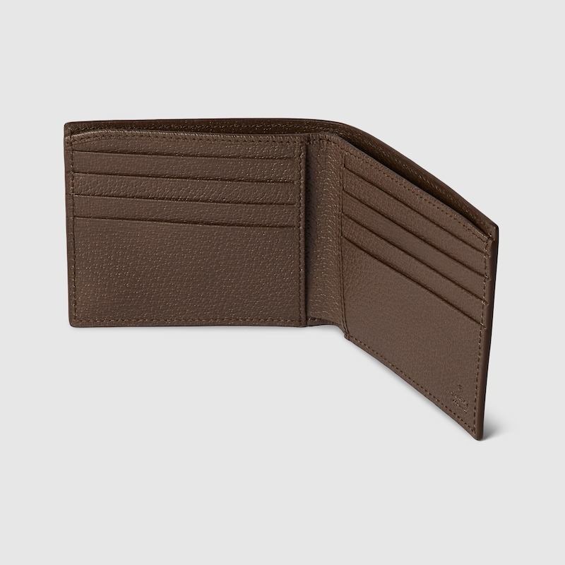 Gvc*1 Grey Interior Bi-Fold Wallet Beige And Ebony For Men 4.3in/11cm 768243 FACQC 9773