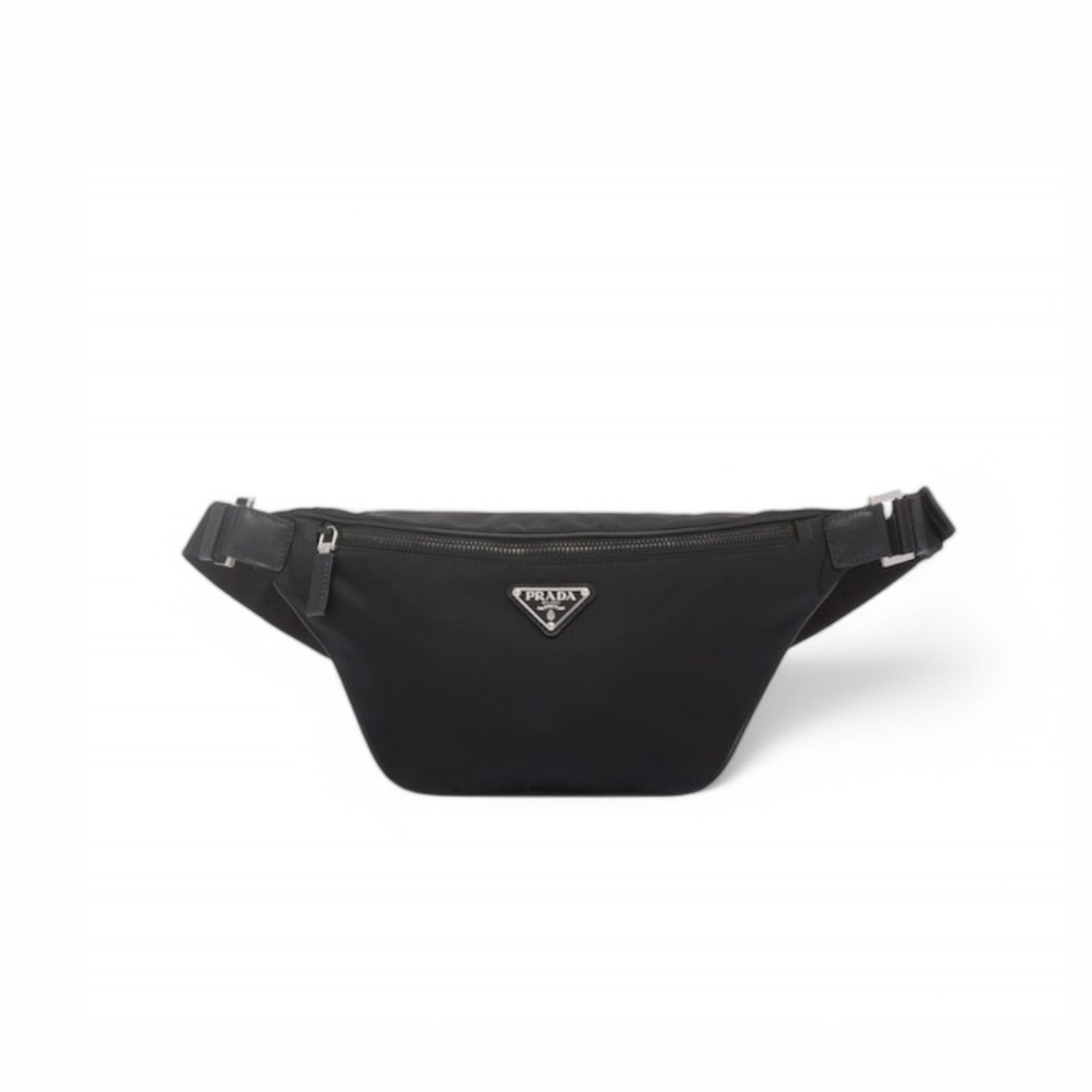 Pra*a Re-Nylon And Saffiano Leather Belt Bag Black For Men 7.9in/20cm 2VL033_2DMH_F0002_V_OOM