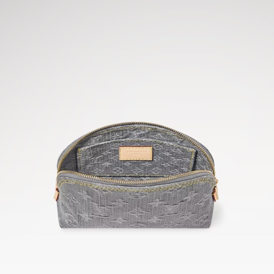 L0vis Vvtt0n Cosmetic Pouch PM Cloudy Gray For Women 7.5in/19cm M13751