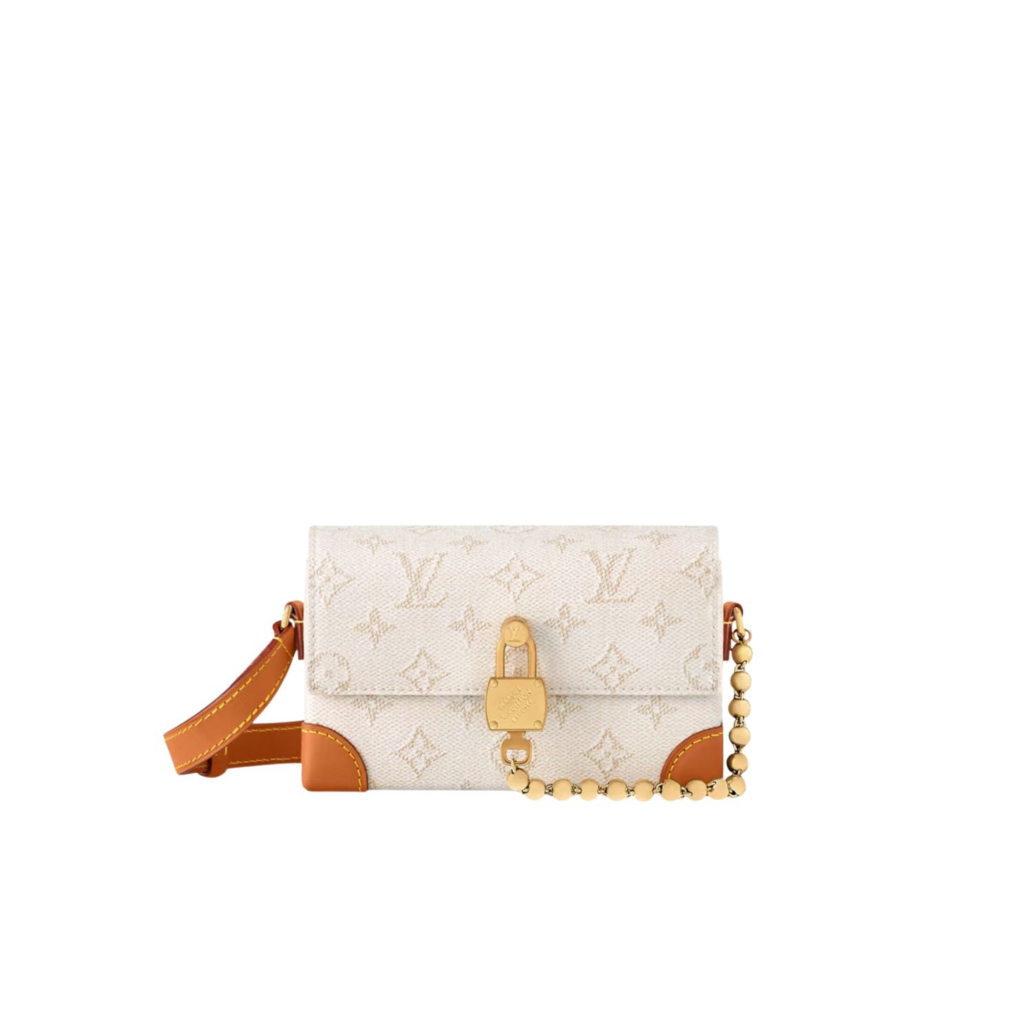L0vis Vvtt0n Steamer Wearable Wallet Off-White For Men 18cm/7.1in – M14686