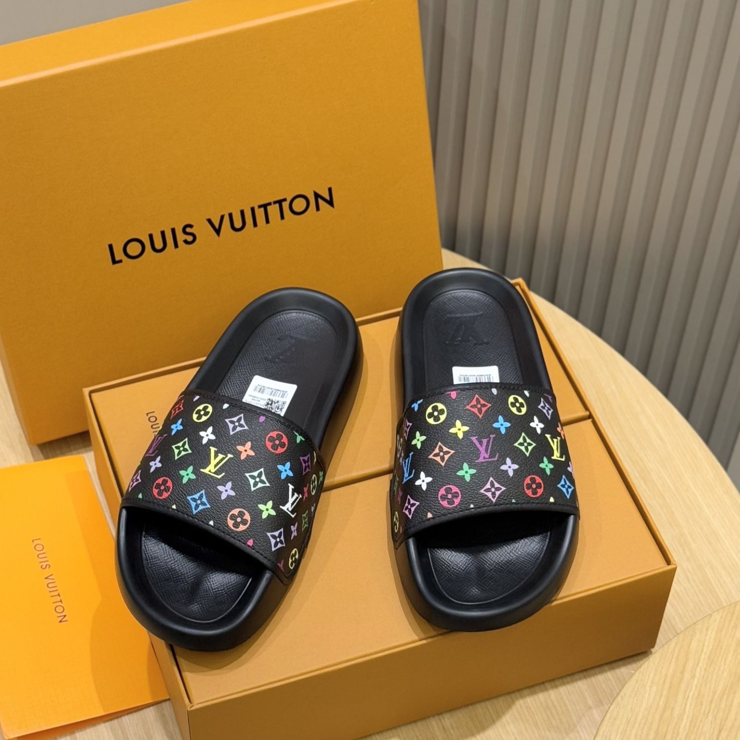 L0vis Vvtt0n Waterfront Mule Monogram Black For Men