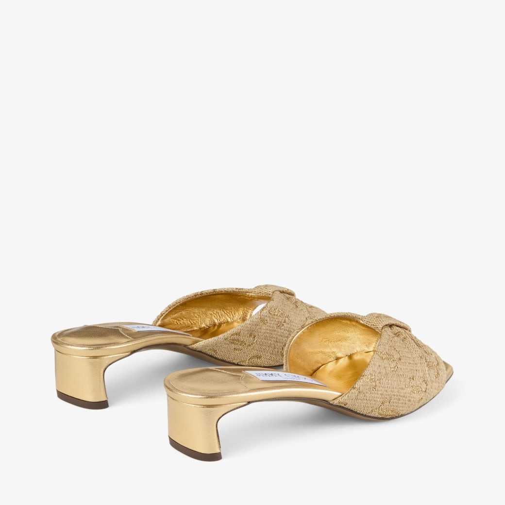 J1m*y Ch00 Annika Mule 35 Gold For Women ANNIKAMULE35GUH