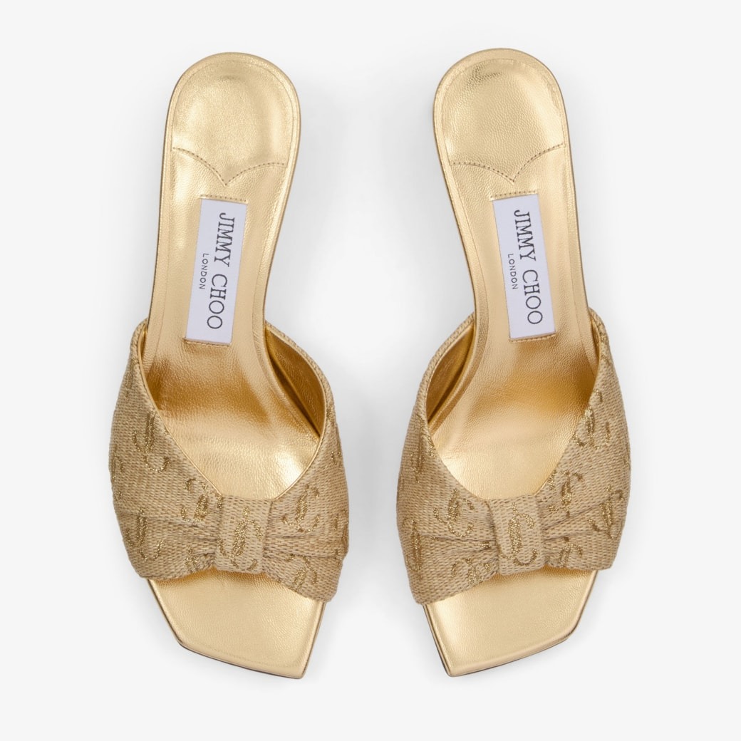 J1m*y Ch00 Annika Mule 35 Gold For Women ANNIKAMULE35GUH