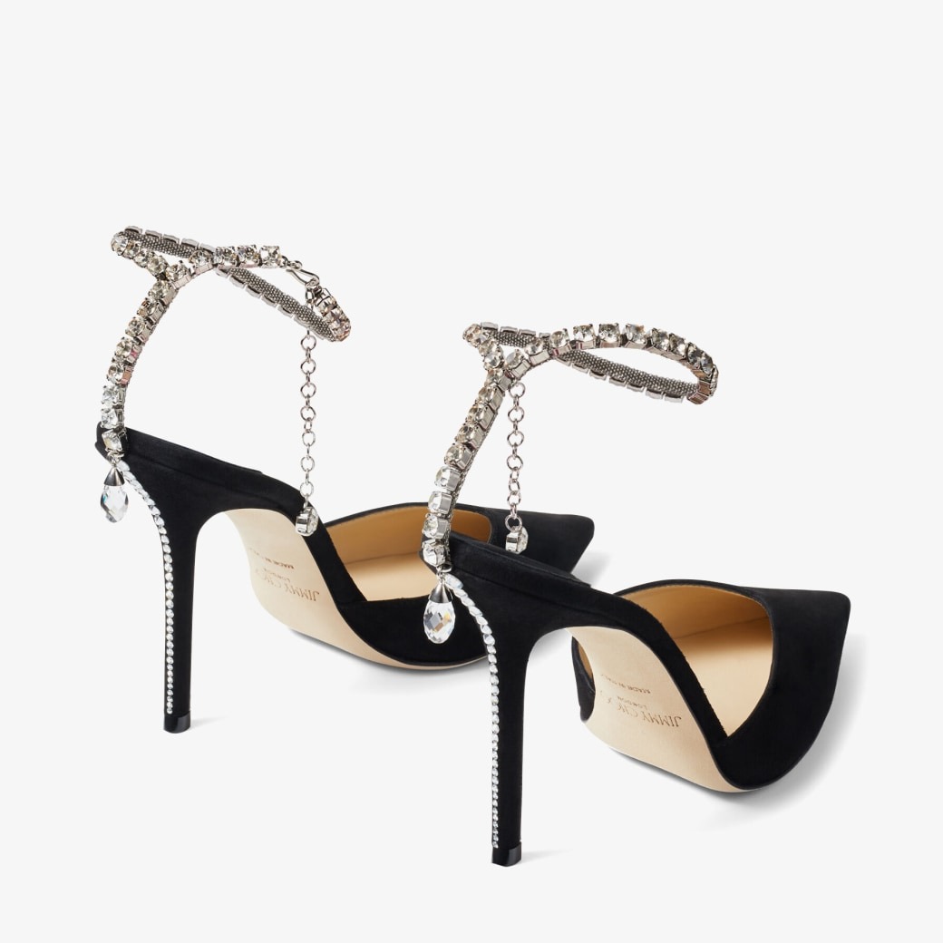 J1m*y Ch00 Saeda 100 Pumps Black For Women SAEDA100EWA