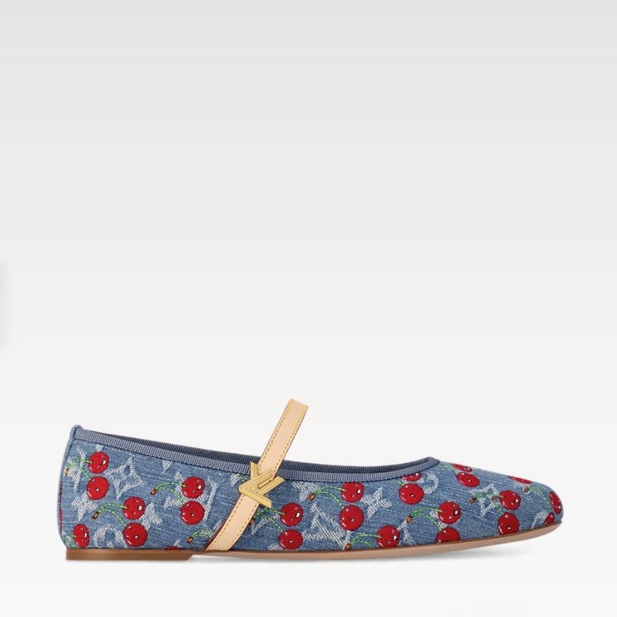 L0vis Vvtt0n LV x TM Romy Flat Ballerina Denim For Women 1AHKOV