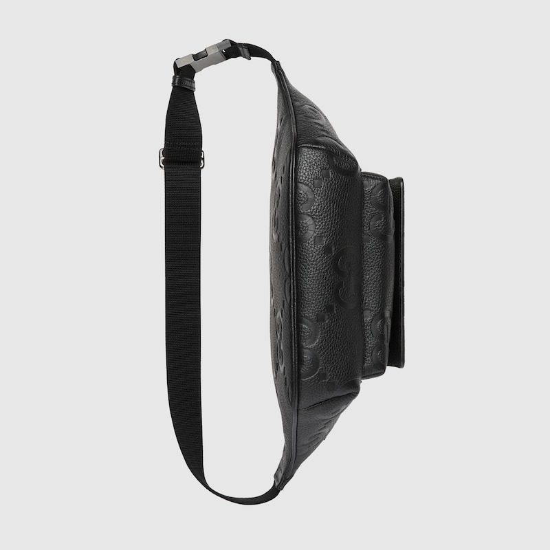 [True-to-ORIGINAL] Gvc*1 GG Jumbo Large Belt Bag Black For Men 26cm/10.2in ‎645093 AABY7 1000