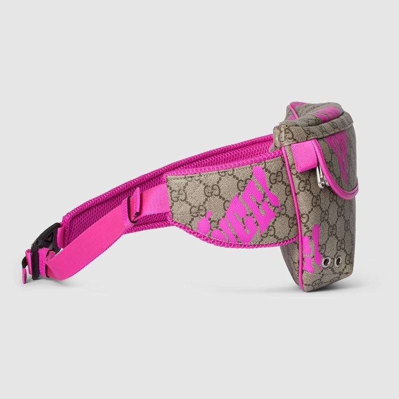 [True-to-ORIGINAL] Gvc*1 Large Belt Bag With Print Bright Pink For Men 32cm/12.6in 834963 FAEQF 9769