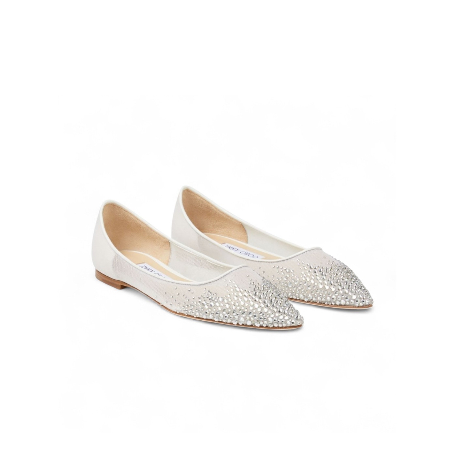 J1m*y Ch00 Love Flat White For Women LOVEFLATNYT