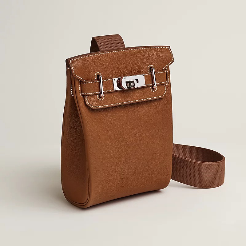 [True-to-ORIGINAL] H**me5 Hac A Dos PM Backpack Fauve For Men 7.1in/18cm H083847CK34