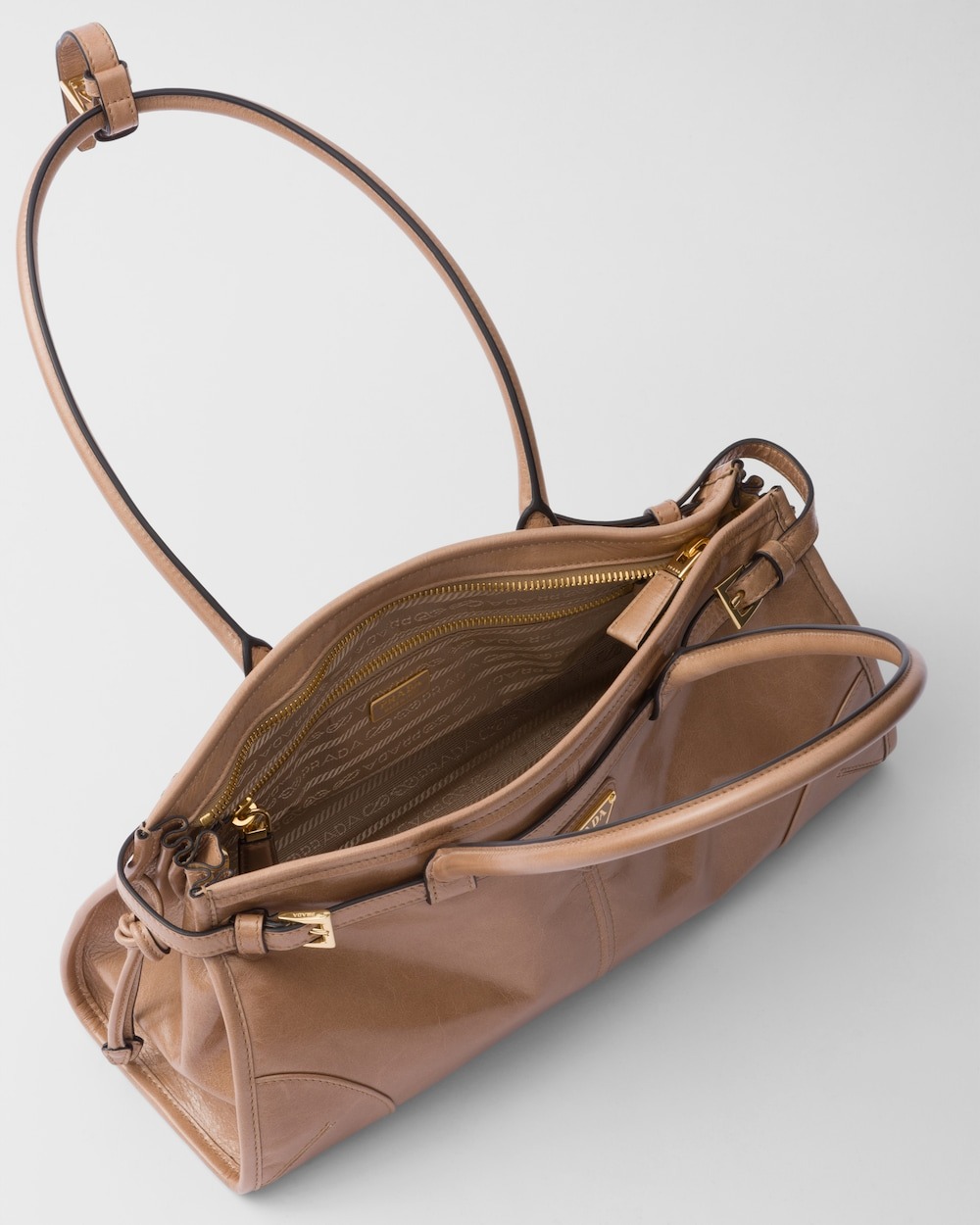 [True-to-ORIGINAL] Pra*a Bonnie Medium Shoulder Bag Cameo 32cm/13in – 1BA426_2CYR_F0LT6_V_MOO