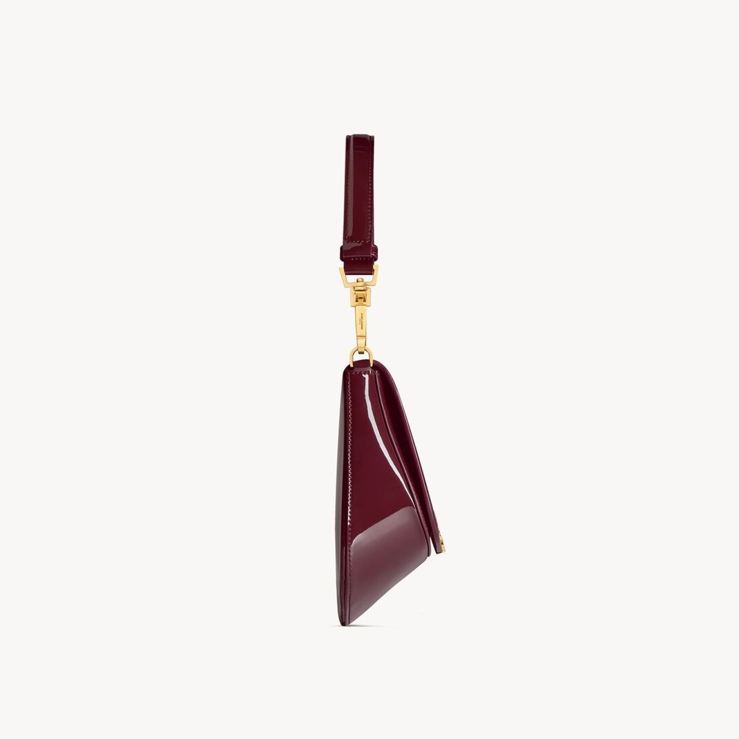 [True-to-ORIGINAL] Sa1nt Lau*nt Mini Voltaire Top Handle Bag Dark Red Wine For Women 17.5cm/6.9in 800846BMIIW6413