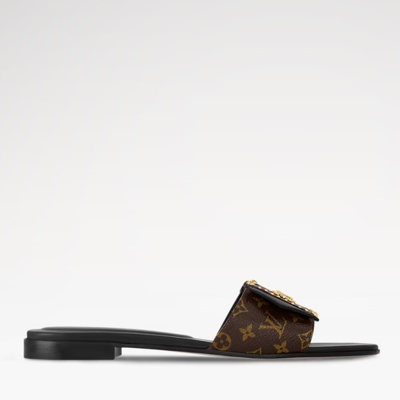 L0vis Vvtt0n LV Frame Flat Mule Black For Women 1ACXWB