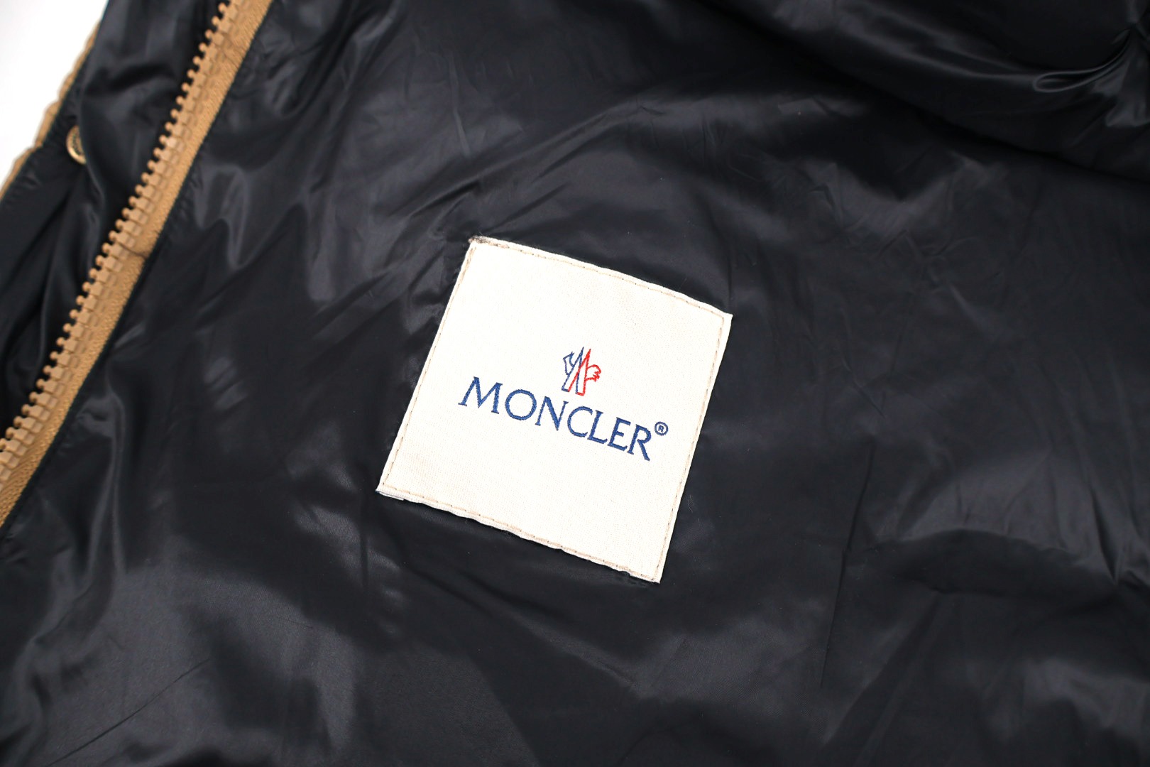 Moncler Castelnou Square-Quilted Hooded Short Down Jacket Beige For Women