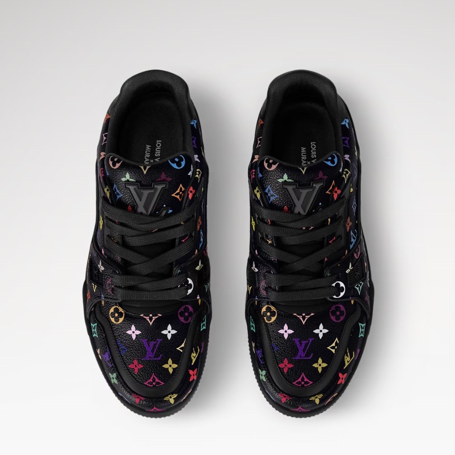 L0vis Vvtt0n LV x TM LV Trainer Sneakers Black For Women 1AJQCS