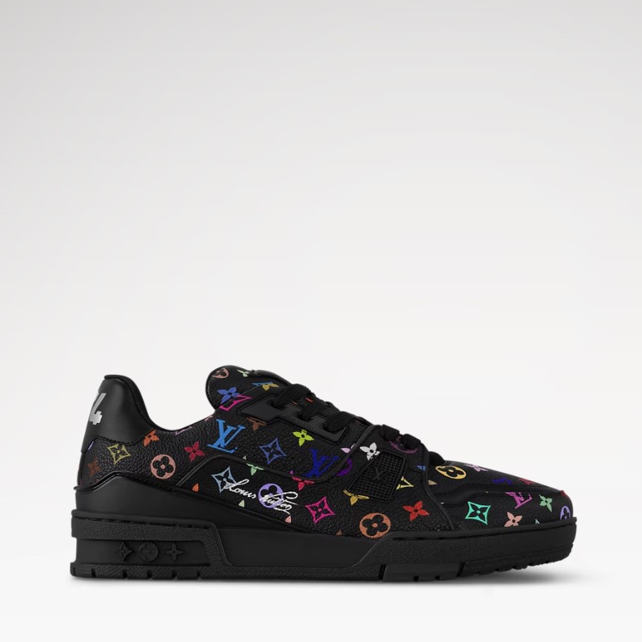 L0vis Vvtt0n LV x TM LV Trainer Sneakers Black For Women 1AJQCS