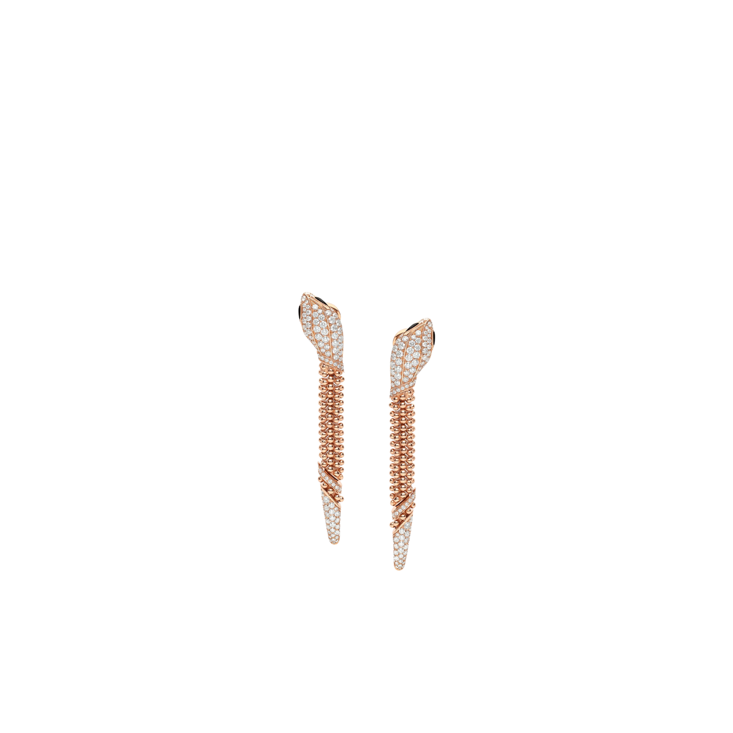Bv1g*ai Serpenti Earrings For Women Rose Gold Hardware 359387