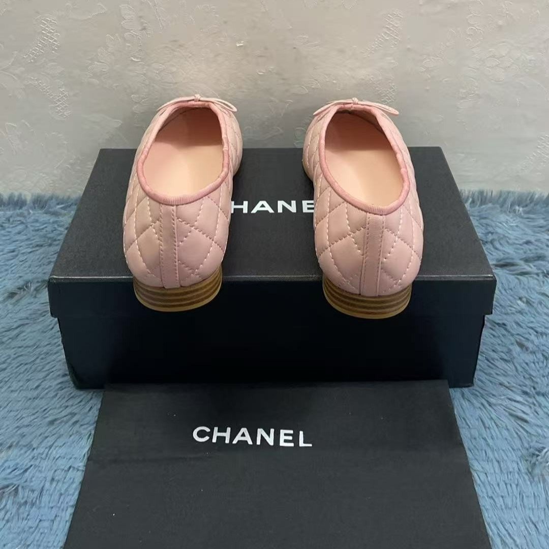 Ch**el Ballet Flats Light Pink For Women
