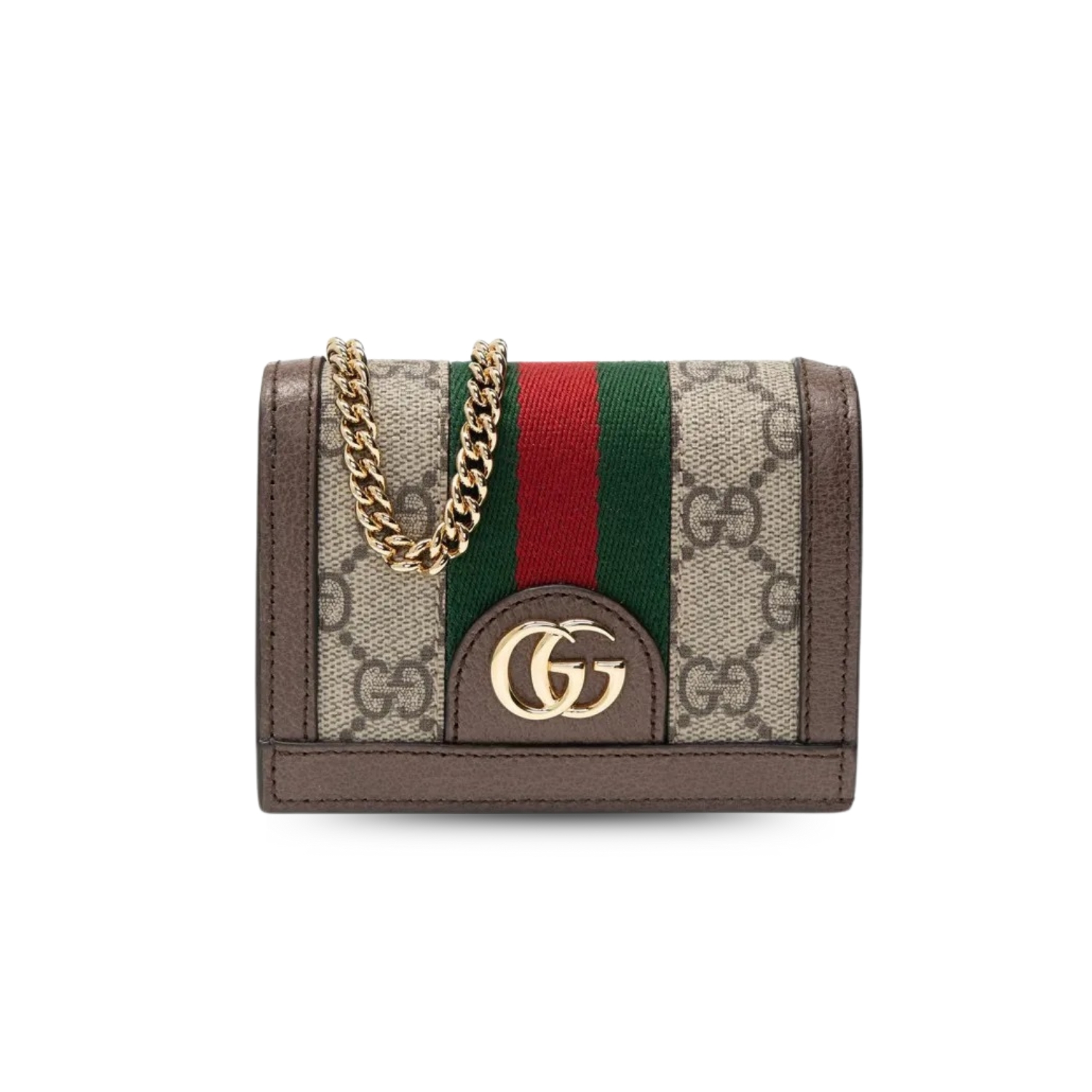Gvc*1 Ophidia GG Card Case Wallet Svp*me Canvas Beige For Women‎ 4.3in/11cm 523155 96IWG 8745