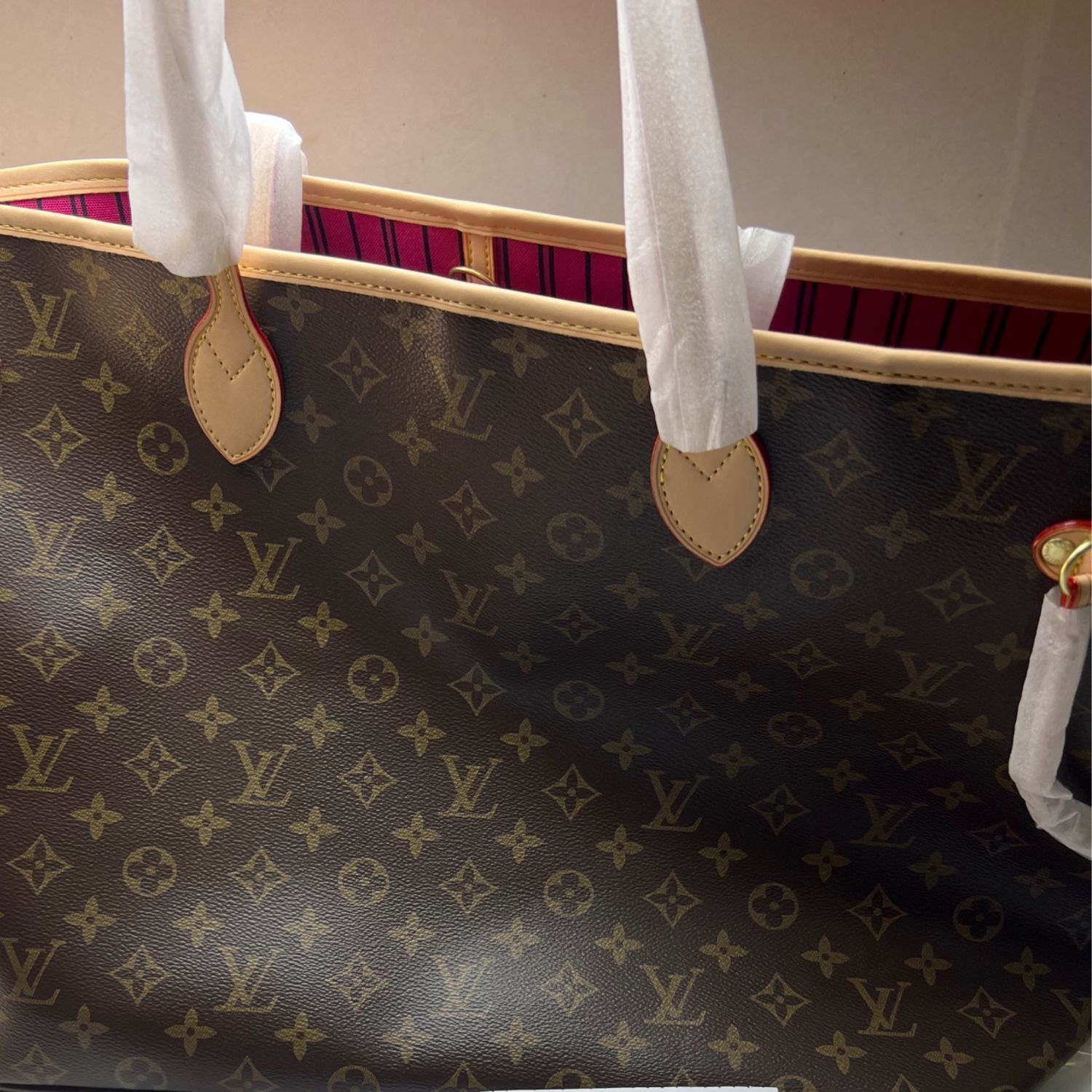L0vis Vvtt0n Neverfull GM Tote Bag Monogram Canvas Pivoine Pink For Women, Women’s Handbag, Shoulder Bags 15.7in/39cm LV M41180