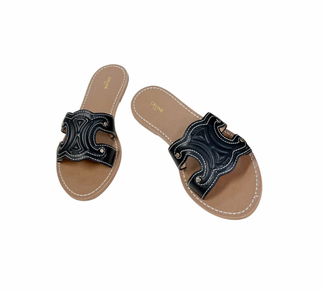 Ce1i*e Triomphe Mule Black For Women 352413767C.38NO