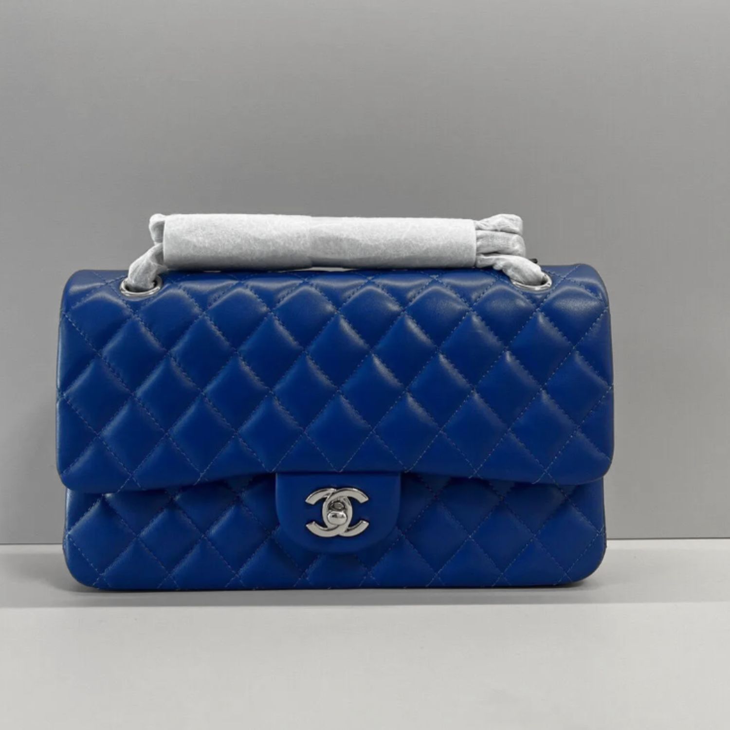 Ch**el Classic Handbag Navy Blue For Women, Women’s Bags, Shoulder And Crossbody Bags 10.2in/26cm A01112