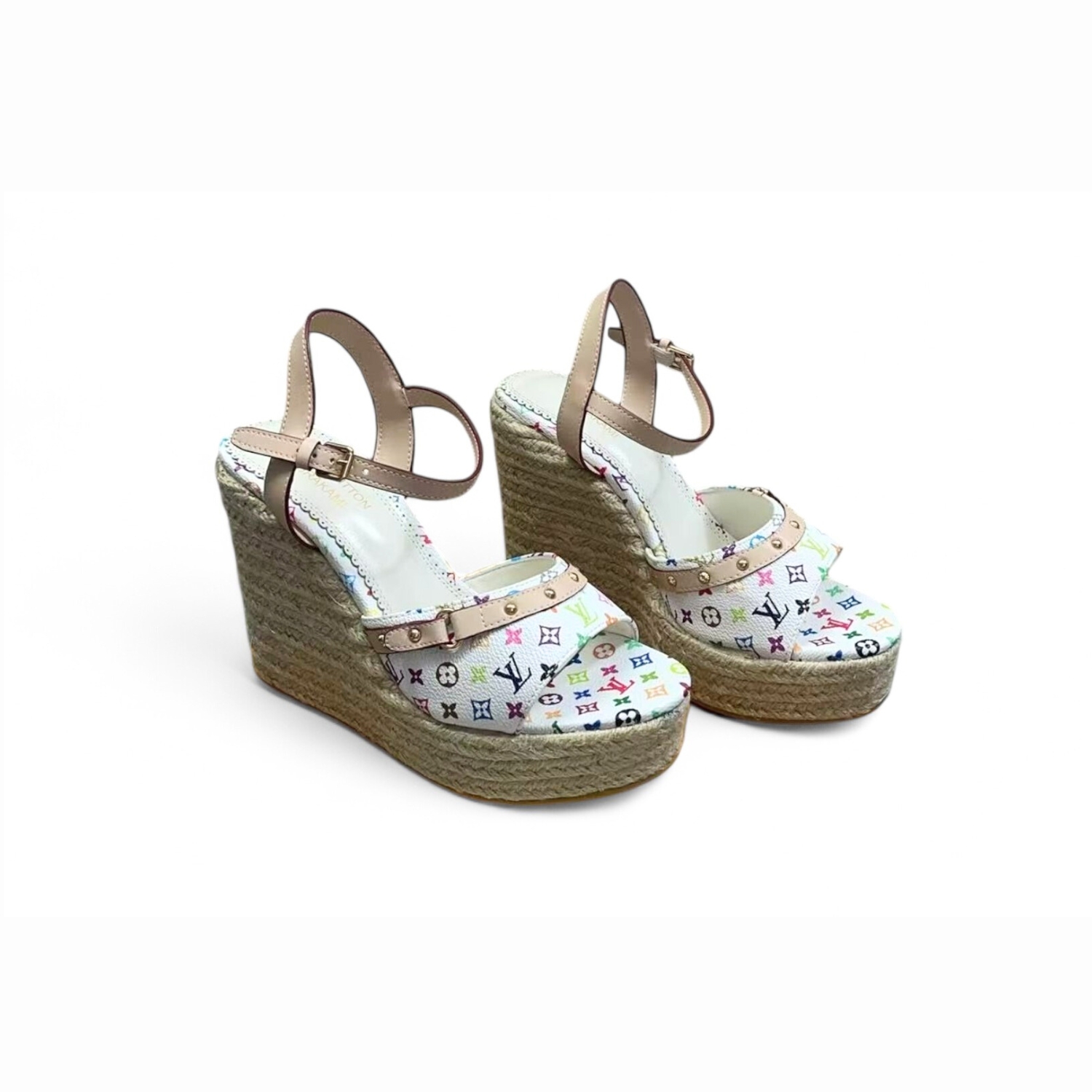 L0vis Vvtt0n LV x TM Helios Wedge Sandal White For Women 1AGYX0