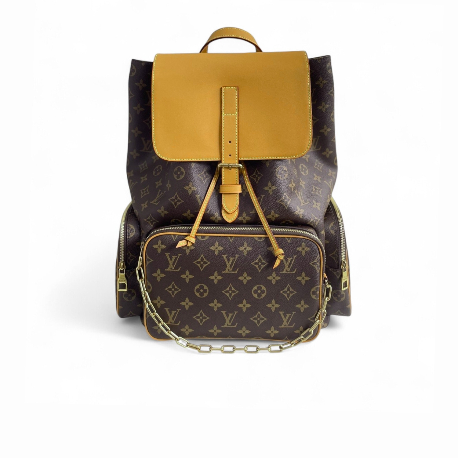 L0vis Vvtt0n Trio Backpack Monogram Canvas By Virgil Abloh For Men, Men’s Bags 44cm LV M44658