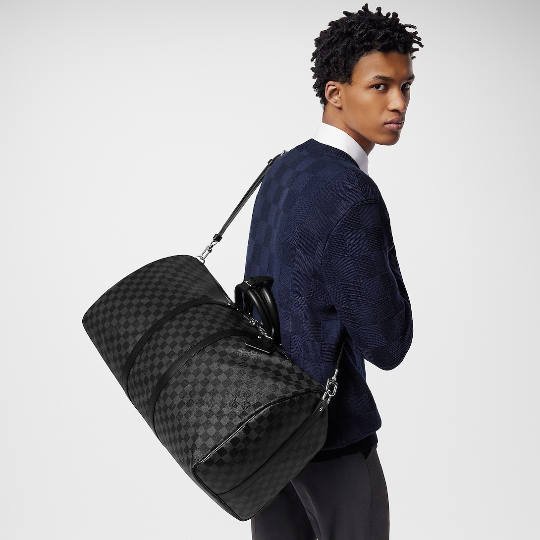 L0vis Vvtt0n Keepall Bandoulière 55 Bag Black 21,7in/55cm N41413