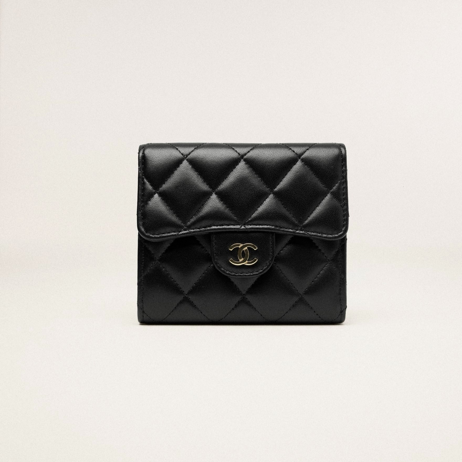 Ch**el Small Classic Flap Wallet Black For Women 10.5cm/4.1in AP0231 Y01295 C3906