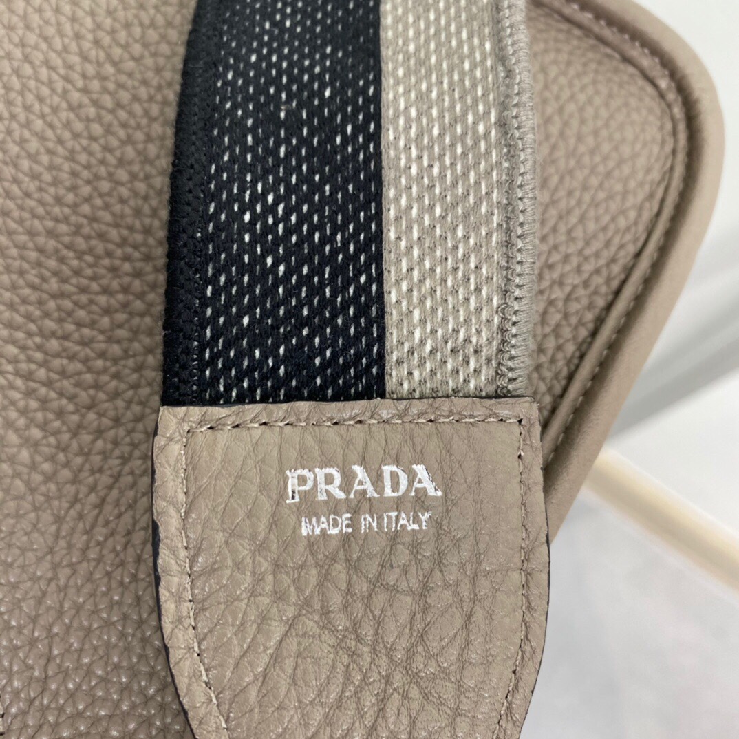 Pra*a Mini Shoulder Bag Beige For Women7.9in/20cm
